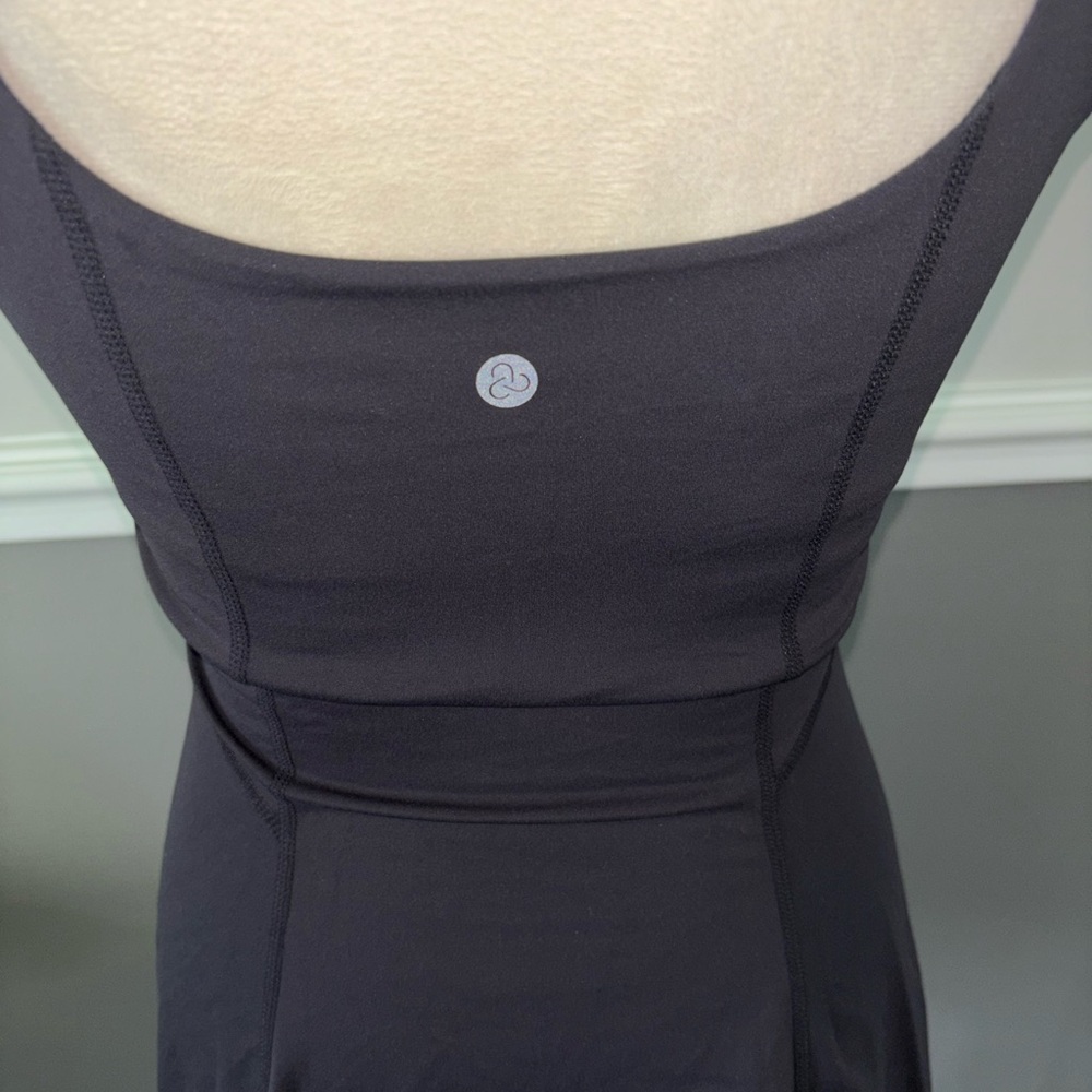 Zella Classic Black Tank Dress W/Built In Shorts - Picture 3 of 5